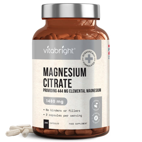 Magnesium Citrate Capsules 1480mg  - 4 Month Supply