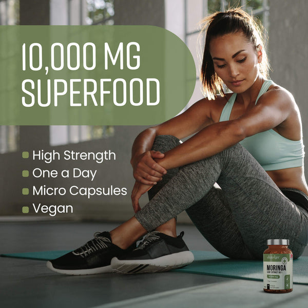 Moringa Capsules - High Dose 10,000mg Concentrated Extract