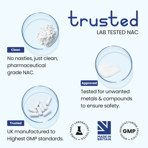 NAC - N-Acetyl Cysteine 600mg 180 x Vegan Capsules - Max Strength