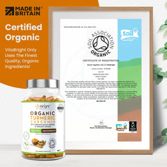 Organic Turmeric Curcumin 1440mg with Organic Black Pepper & Organic Ginger Capsules