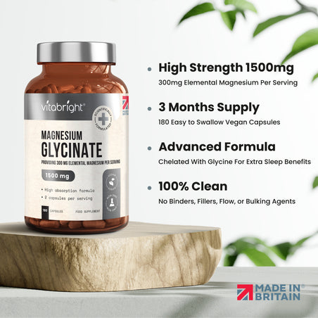 Magnesium Glycinate Tablets in Vegan Capsules