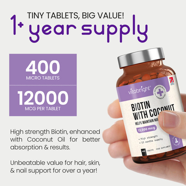 Biotin Tablets with Coconut
