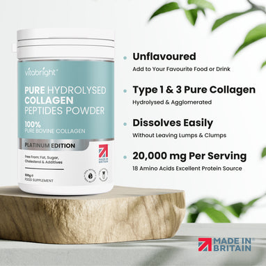 Collagen Powder - Hydrolysed Peptides - VitaBright