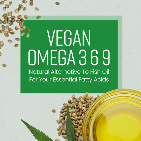 Hemp Seed Oil Capsules - Vegan Omega 3, 6 & 9