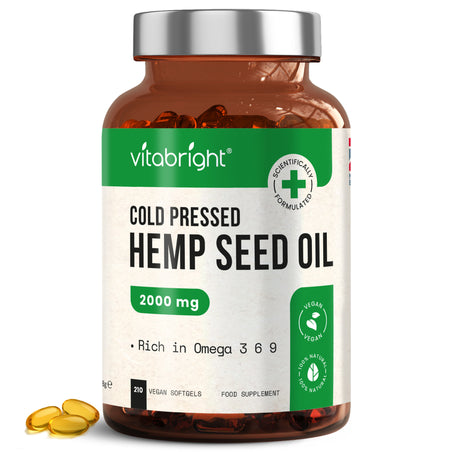 Vegan Omega 3 6 9 Capsules - Hemp Seed Oil