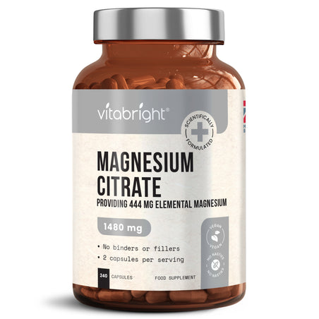 Magnesium Citrate Capsules 1480mg  - 4 Month Supply