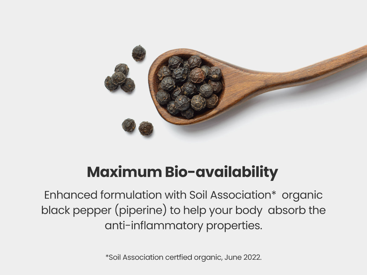 Organic Turmeric Curcumin 1440mg with Organic Black Pepper & Organic