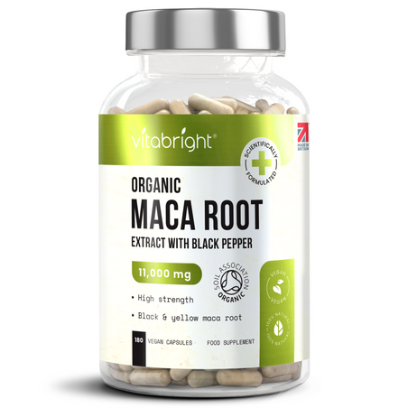 Maca Root 11,000mg - Organic High Strength Extract - 180 Capsules