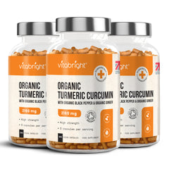 Organic Turmeric Curcumin 2160mg with Organic Black Pepper & Organic Ginger Capsules