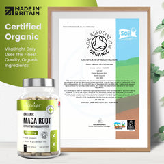 Organic Maca Root 11,000mg with Black Pepper, 180 Vegan Capsules, 3 Month Supply