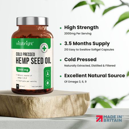 Omega 3 6 9 Capsules - Hemp Seed Oil